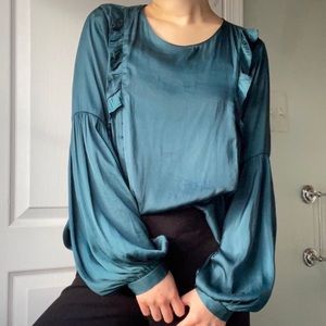 **SOLD** Flowy Satin Blouse
